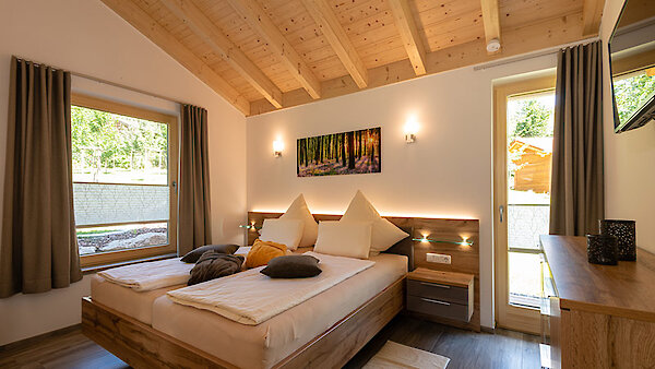 Doppelzimmer im Luxus-Chalet